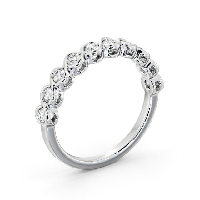 Juno Half Eternity Round Lab Diamond Unique Bezel Set Ring